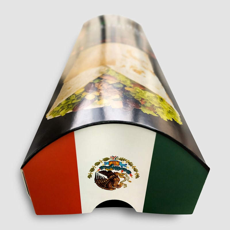 Custom Disposable Takeaway Food Biodegradable Grill Grabable Paper Shawarma Packaging Burrito Wrap Box - Fastfoodpak