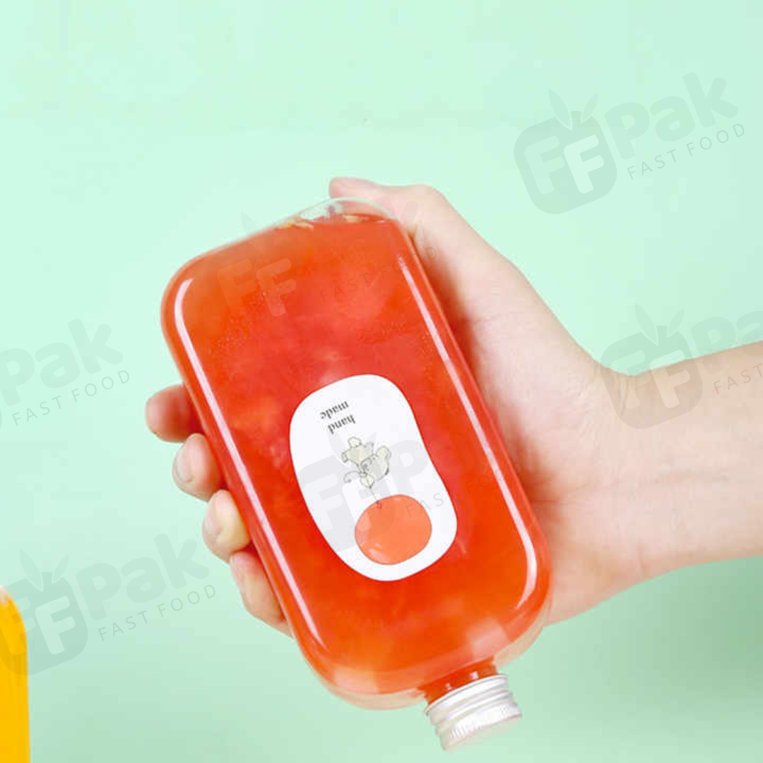 Custom Logo PET Can PET Bottles Empty PET Plastic Juice Milk Tea Flat Bottle - Fastfoodpak