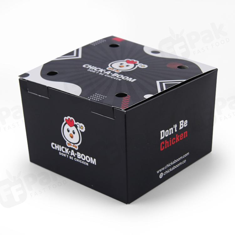 Throwaway High Temperature Aluminum Film Takeaway Korean Fried Chicken Nuggets Fast Food Fries Packaging Paper Box - Fastfoodpak