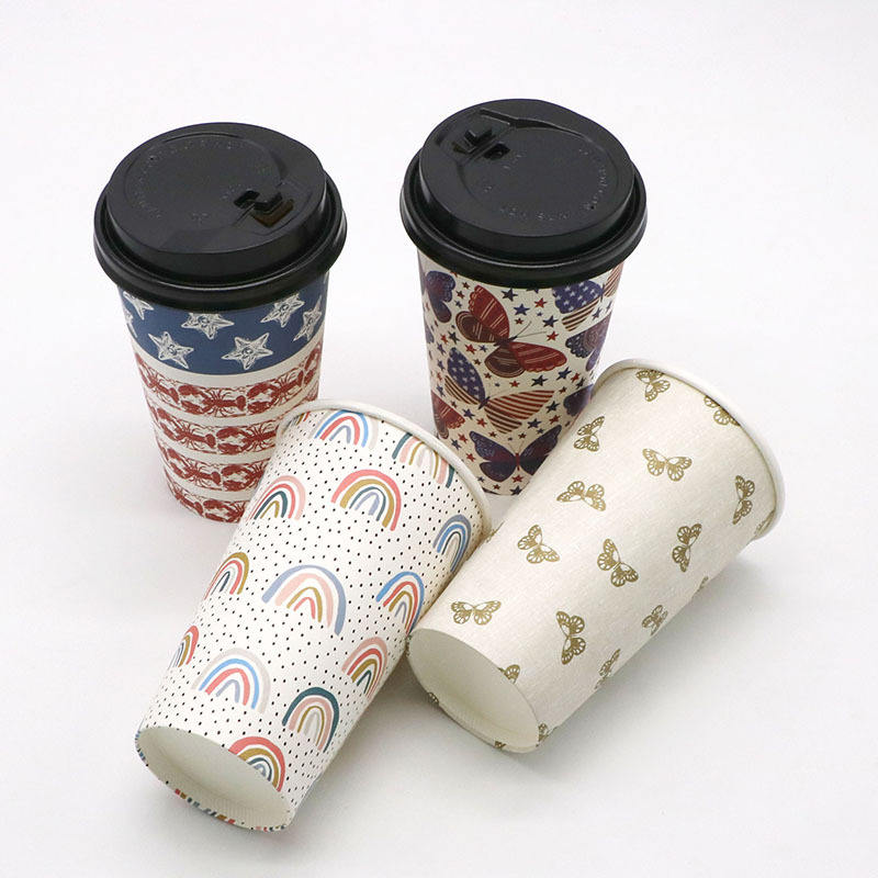 Custom Disposable Logo Printed Takeaway Cafe Hot Coffee Cup Single Wall Paper Cup - Fastfoodpak