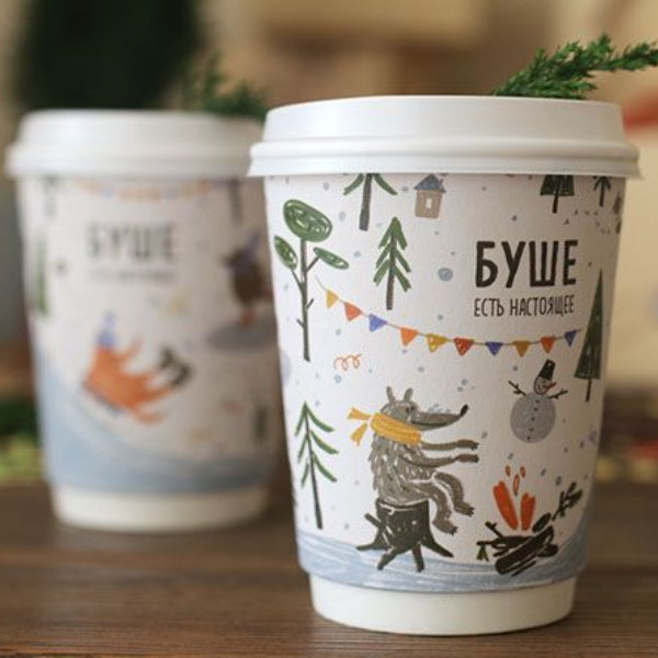 Christmas Takeaway Cups for Hot Drinks and Custom Branding
