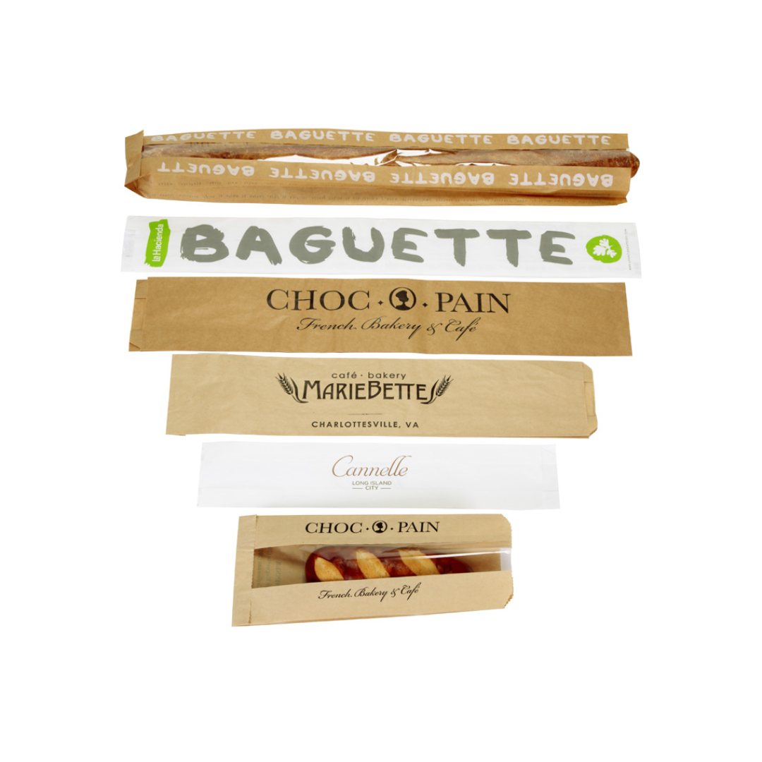 Custom Logo Square Bottom Heat Seal Kraft Paper With See Through Window - Fastfoodpak