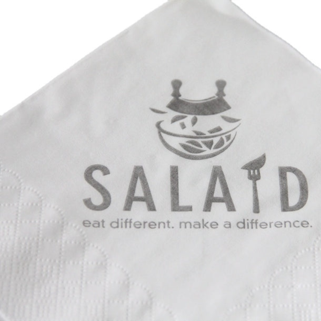 Customized White Paper Breakfast Dinner Napkins - Fastfoodpak