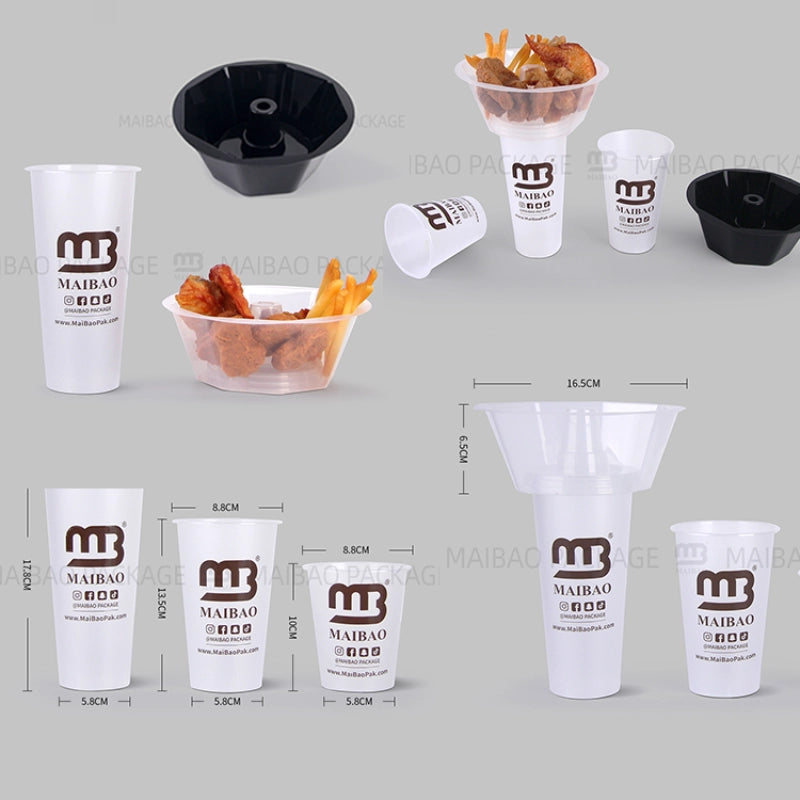 Custom Snack and Drink Cup for Combo Food Packaging