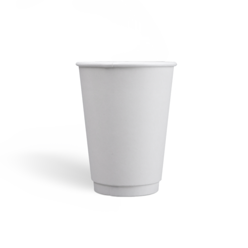 Disposable Biodegradable Custom Logo Water-Based Barrier Coating Double Wall Paper Cups - Fastfoodpak