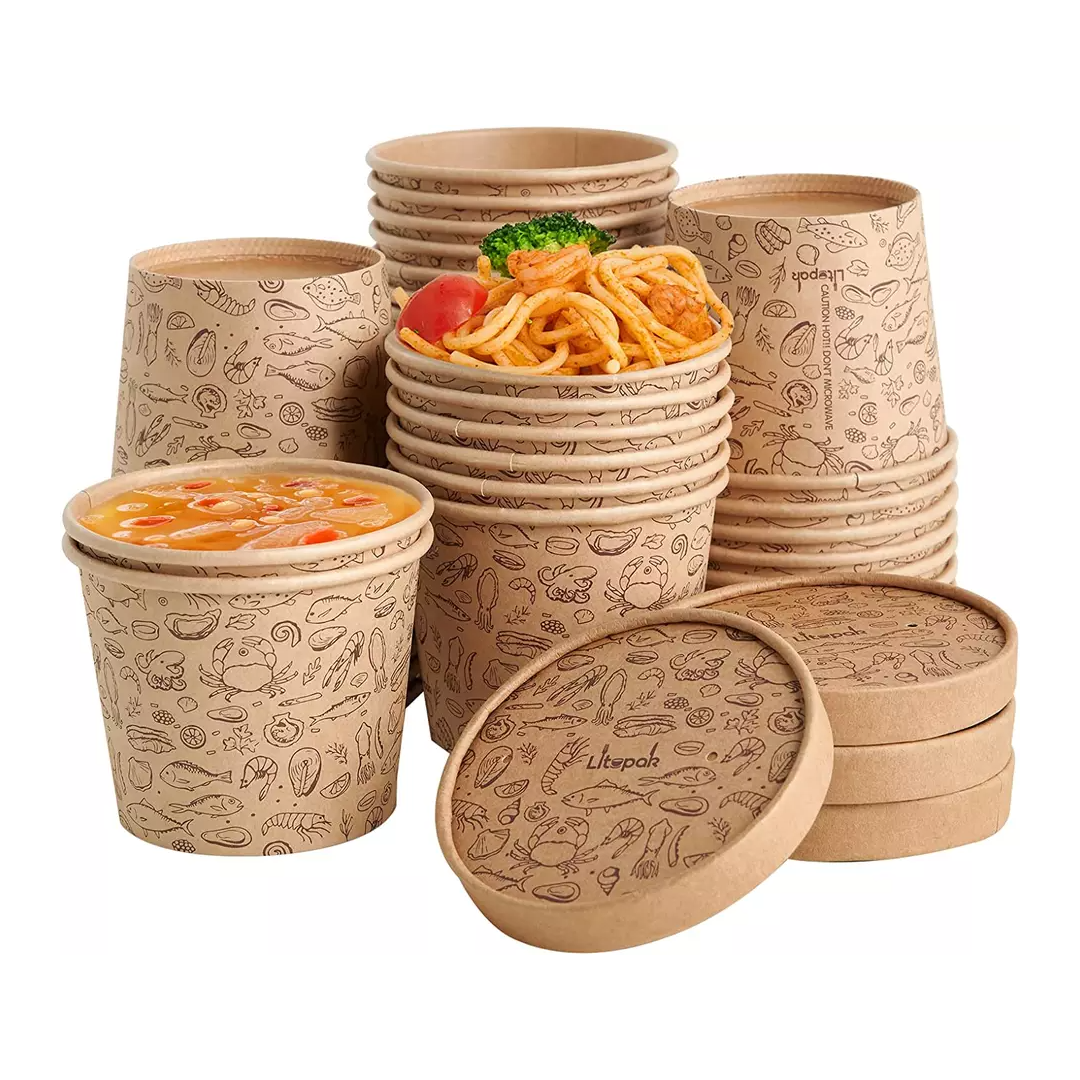 Disposable Container Waterproof Custom Logo Eco Friendly Hot Food