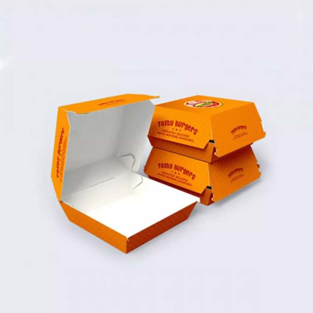 Customizable Logo Printed Hamburger Take Away Packaging Box for Burger Takeout - Fastfoodpak