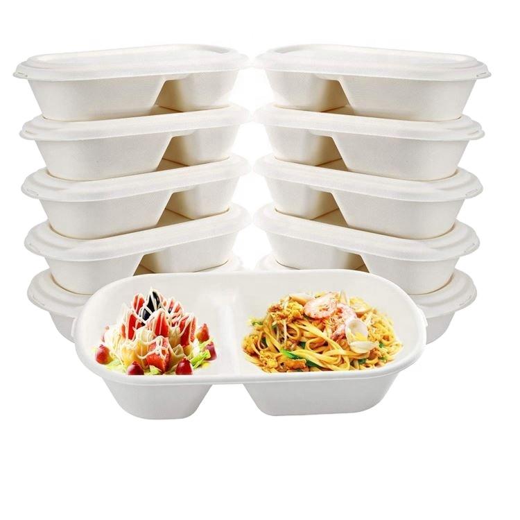 Bagasse Box Biodegradable Custom Food Takeout Containers - Fastfoodpak