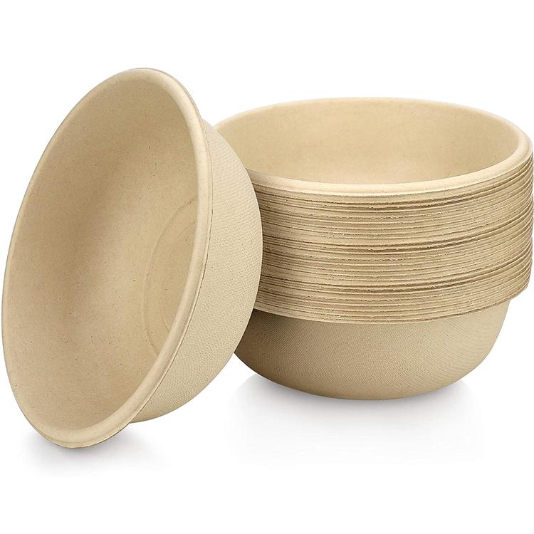 Disposable Eco Friendly Biodegradable Natural 24 oz Bagasse Sugar Cane Fibers Compostable Bowls - Fastfoodpak