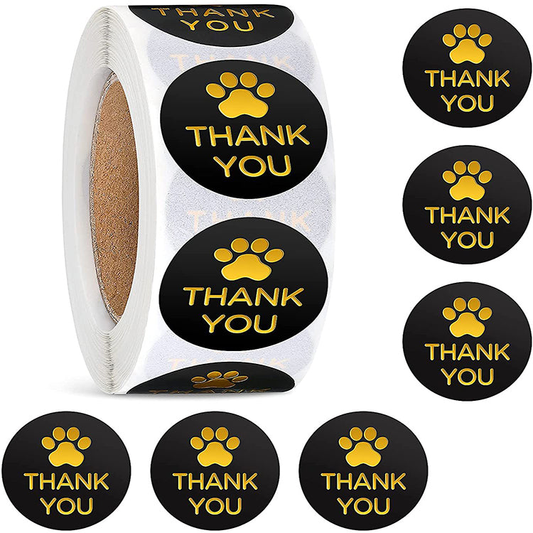 Custom Adhesive Round Vinyl Sticker Glossy Food Label Paper Sheet Roll Printing with Your Logo - Fastfoodpak