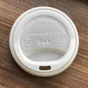 Eco-friendly Paper Coffee Cup CPLA/PLA Lids Disposable Plastic Cup Cover - Fastfoodpak