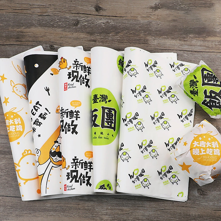 Customized Printed Logo and Size Food Grade Greaseproof Meat Wrapping PE Coated Paper - Fastfoodpak