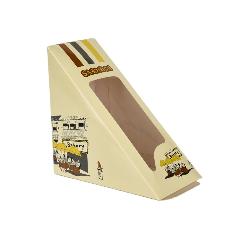 OEM Eco-friendly Customized Logo Printed Sandwich Wedges Packaging Box - Fastfoodpak