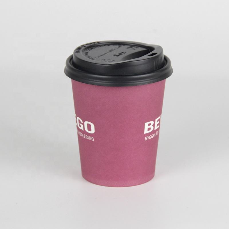 Eco Friendly Disposable Single Wall Paper Cup for Coffee Drink Tea with Custom Logo Printing - Fastfoodpak