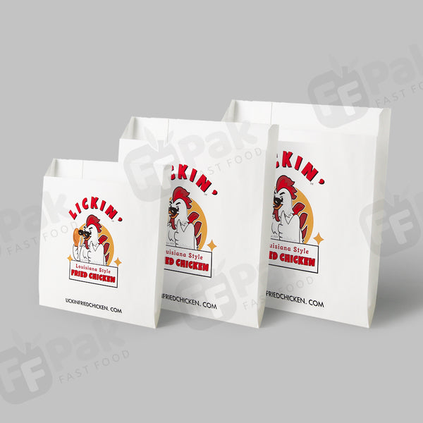 Custom Design Greaseproof Sandwich Fries Paper Bags Food Grade - Fastfoodpak