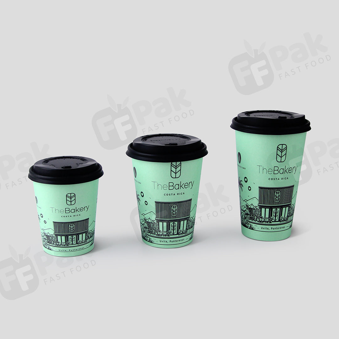 Custom Logo Paper Packaging Solution Bakery Truffles Cookie Sweet  Packaging Take Away Paper Bags Plastic Cups