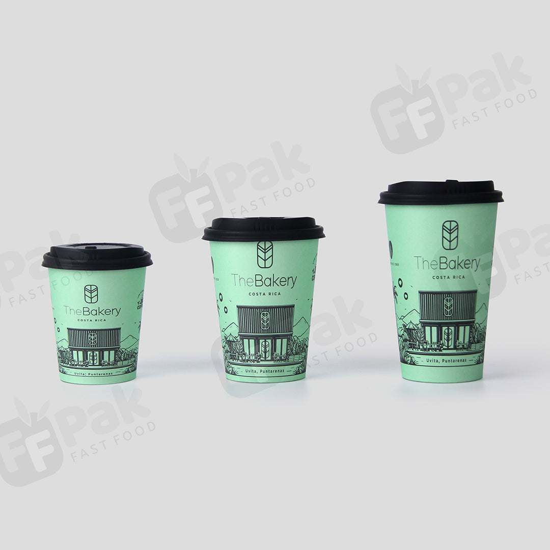 Custom Logo Paper Packaging Solution Bakery Truffles Cookie Sweet  Packaging Take Away Paper Bags Plastic Cups