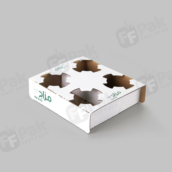 Custom Recyclable Paper Holder Tray to Go Takeaway Coffee Cup Holder Take-out - Fastfoodpak