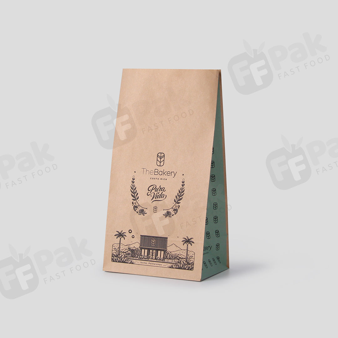 Custom Logo Paper Packaging Solution Bakery Truffles Cookie Sweet  Packaging Take Away Paper Bags Plastic Cups