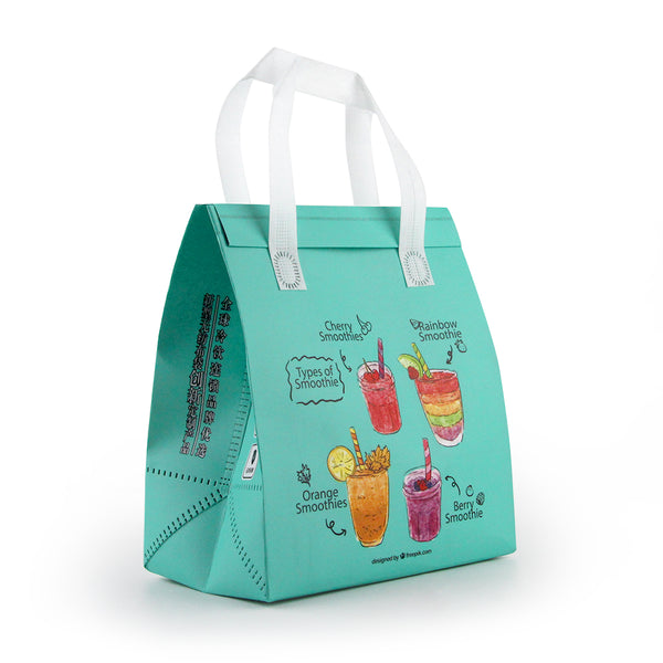 Customized Printing Reusable Ultrasonic Laminated Non-woven Aluminum Foil Insulated Bag for Restaurant - Fastfoodpak