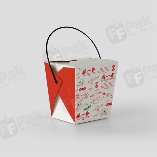 Wholesale Custom Design Portable Kraft Paper Lunch Noodle Take Away Fast Food Salad Packaging Box With Handle