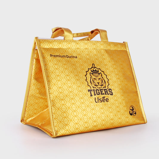 Venta al por mayor, impresión personalizada, bolsa térmica no tejida, bolsa portátil Eco, pequeña nevera con logotipo 