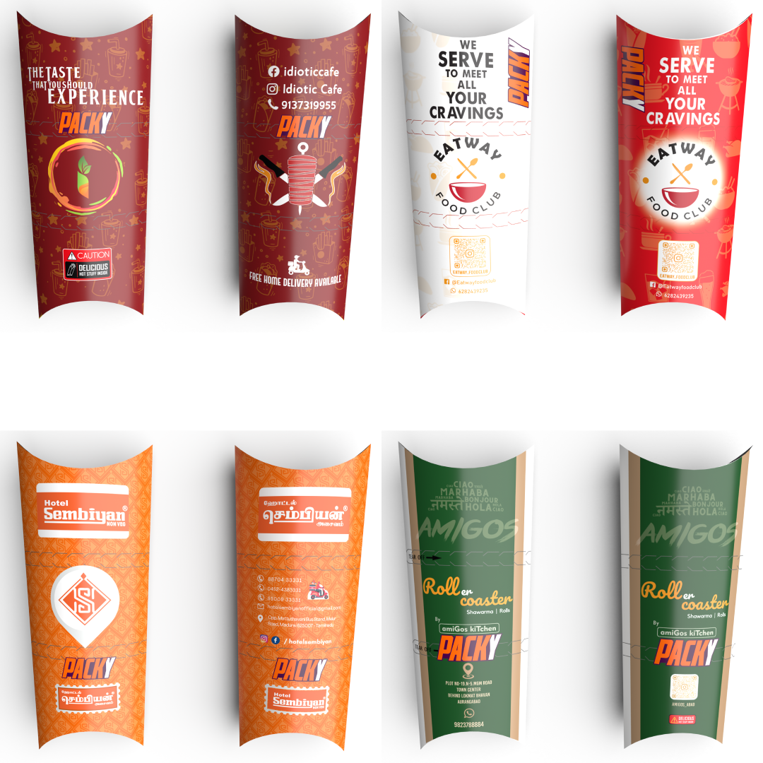 Shawarma Packing Paper Custom Logo Free Design To Go Disposable Takeaway Paper Shawarma Box ...