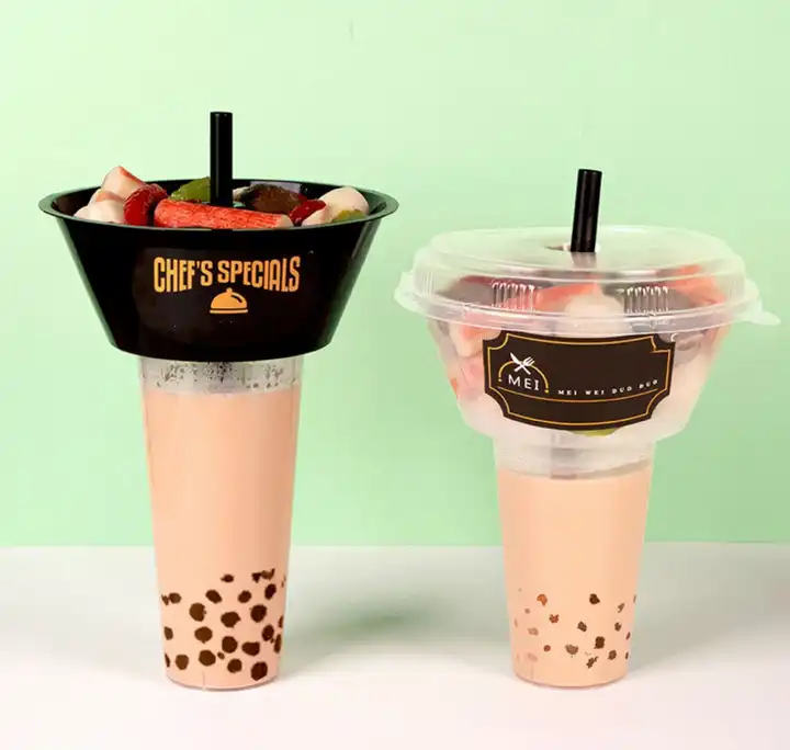 Bespoke 2 In 1 Hot Pot Cup Steak Cup Fried Chicken Milk Tea Snack And Drink Holder Cup