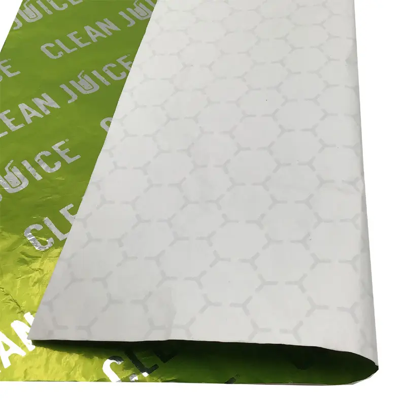 Custom Design Logo Printing Greaseproof Oil Proof Shawarma Burger Wrapping Paper Wax Foil Paper for Food