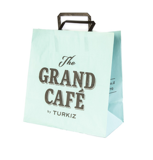 Custom Made Eco Friendly Biodegradable Flat Paper Handles Brown Takeaway Fast Food Kraft Paper Bag For Restaurant Packaging - Fastfoodpak