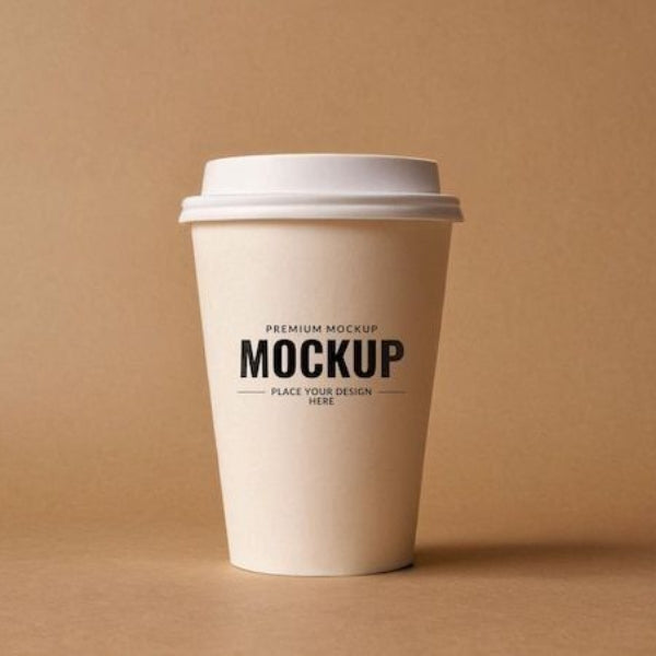 Brown Disposable Coffee Cups for Natural Style Takeaway Drinks