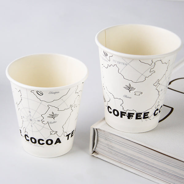 Custom Disposable Embossed Paper Coffee Cup Recyclable Double Wall 8oz 12oz 16oz Coffee Tea Ice Cream Paper Cups With Lid - Fastfoodpak