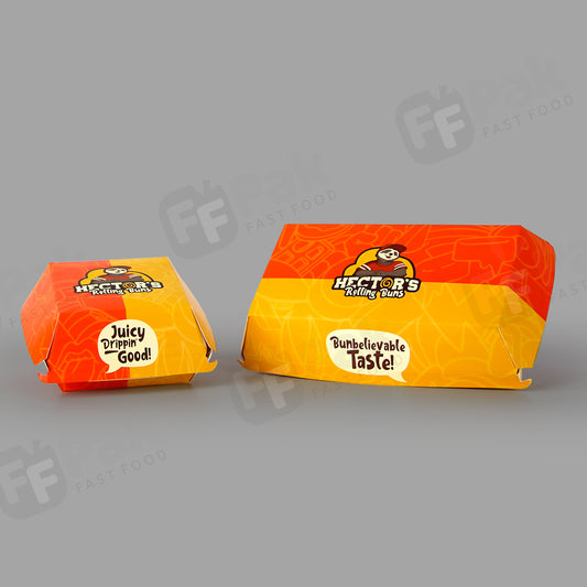 Custom Triangle Disposable Kraft Paper Foodgrade Takeaway Packing Burger Box