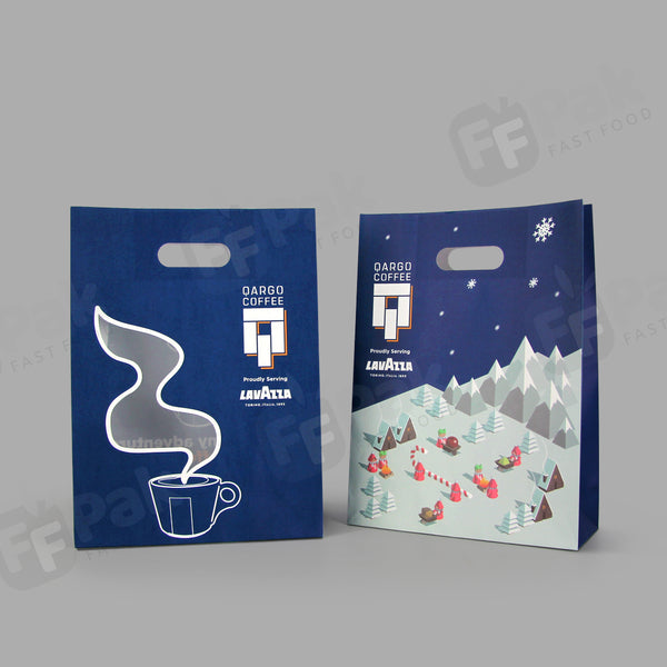 Recycled Whosle Take Away To Go Craft Custom Kraft Fried Fast Food Grade Die Cut Paper Bag - Fastfoodpak