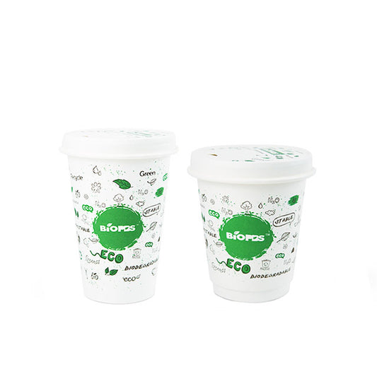Custom Logo Water-Based Dispersion Coating Double Wall Paper Cups