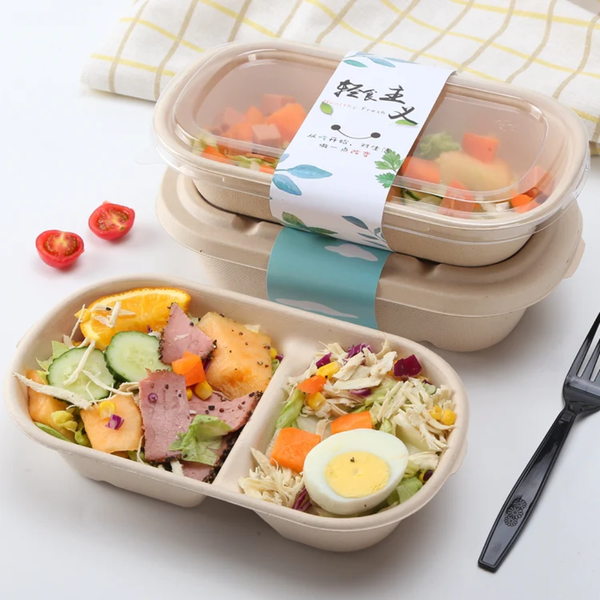 Disposable Meal Prep Bagasse Containers Fast Food Takeaway Container - Fastfoodpak