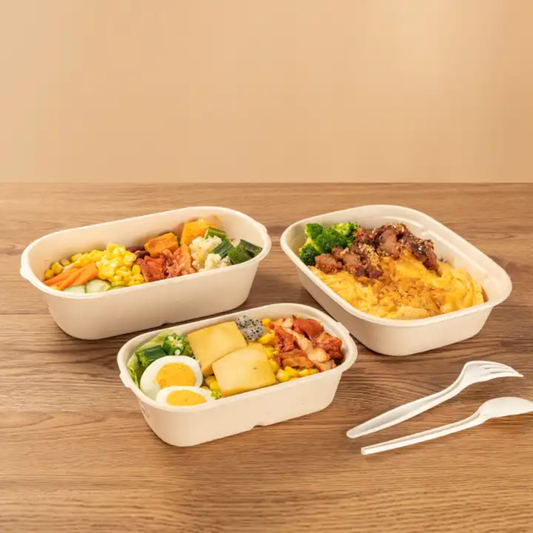 Biodegradable To Go Containers Food Eco Friendly Disposable Sugarcane Bagasse Pulp Lunch Containers