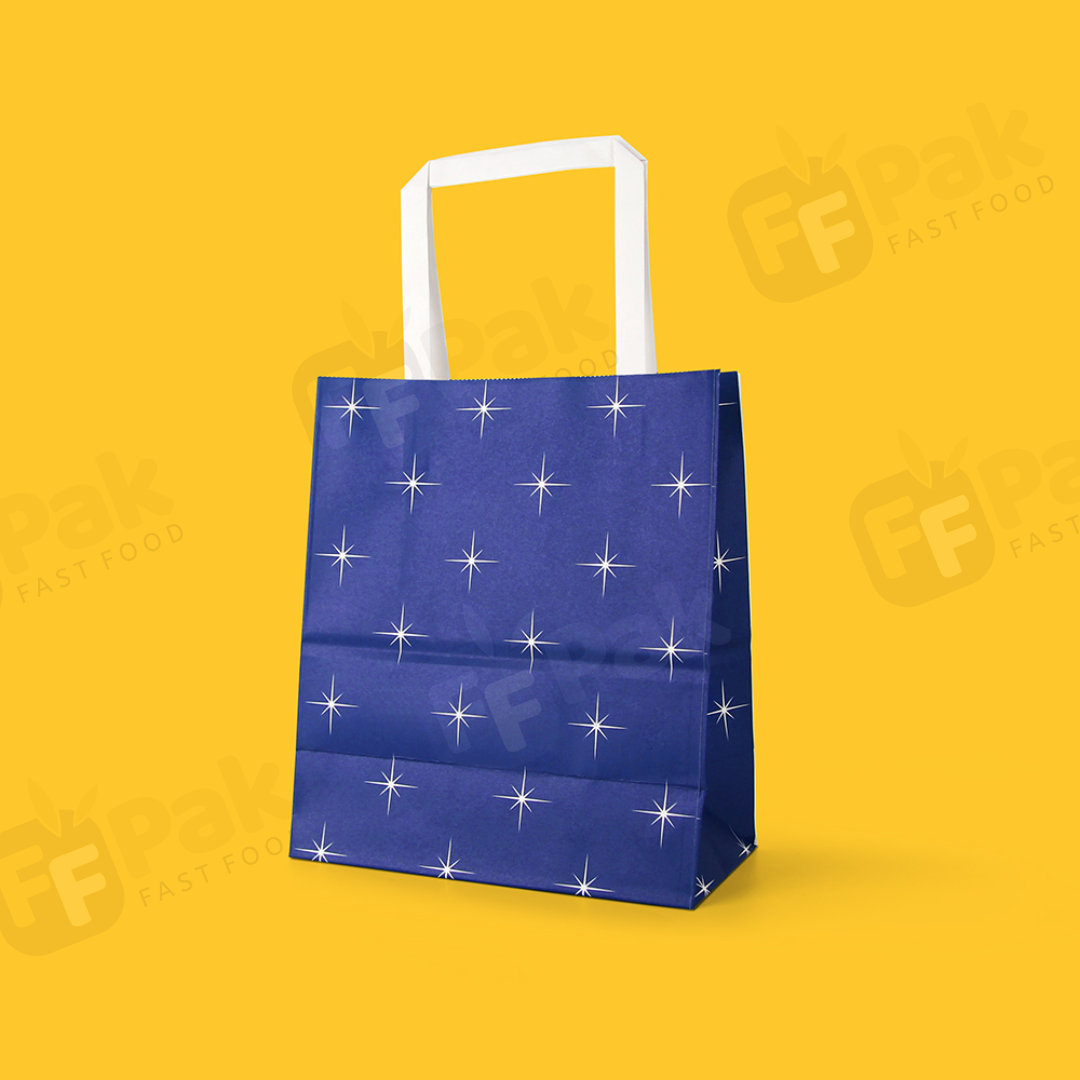 Custom Logo Kraft/White Paper Bags with Twisted Handle For Food Pizza Take Away Deliver Packaging - Fastfoodpak