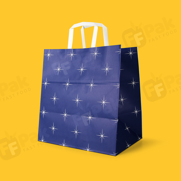 Custom Logo Kraft/White Paper Bags with Twisted Handle For Food Pizza Take Away Deliver Packaging - Fastfoodpak