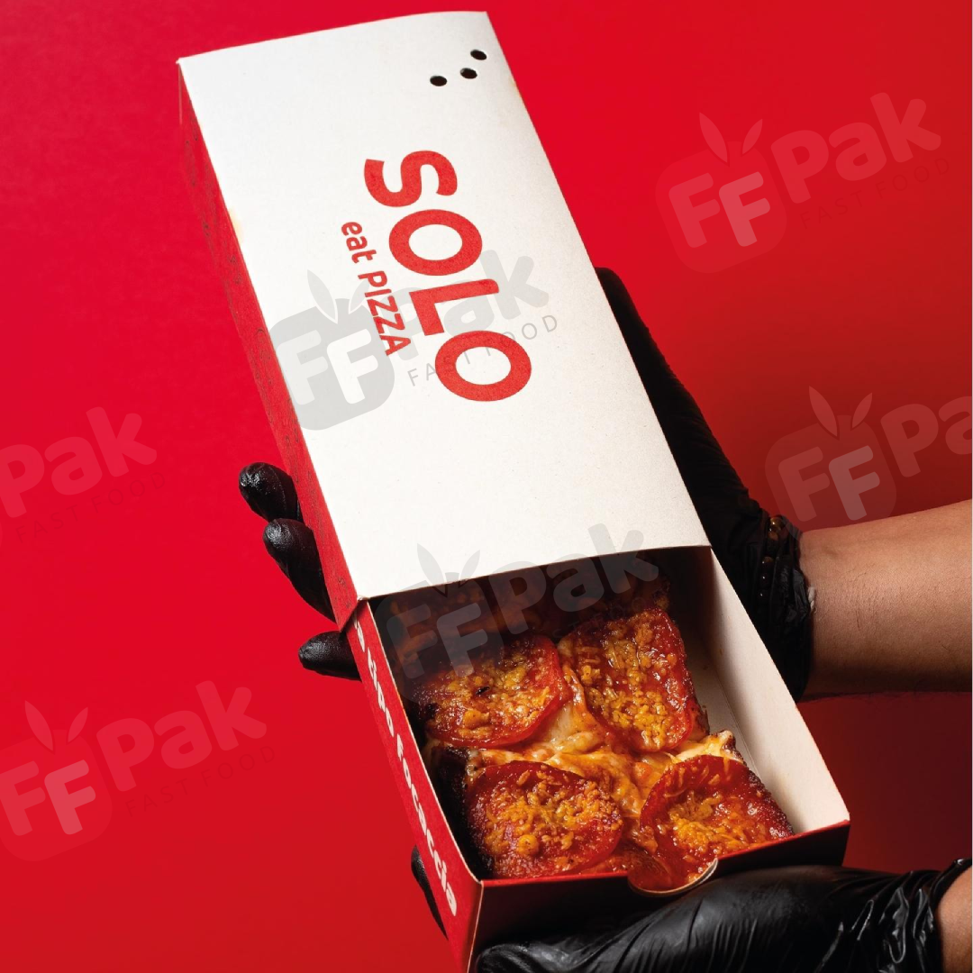 Bespoke Logo Design 25CM Pizza Box Two Part Sliding Pizza Box For Long Pizza Take Away - Fastfoodpak