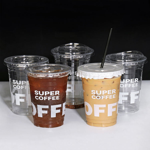 Biodegradable Compostable PLA Clear Disposable Transparent Cups for Drinking Coffee, Milk Tea, Cold Juice - Fastfoodpak