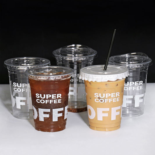 Biodegradable Compostable PLA Clear Disposable Transparent Cups for Drinking Coffee, Milk Tea, Cold Juice - Fastfoodpak