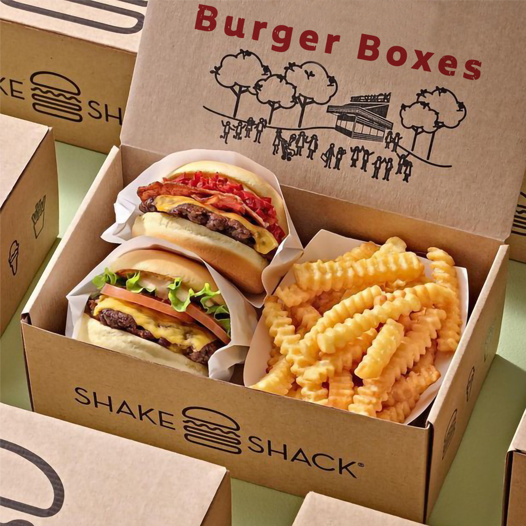 Custom Disposable Food Grade Cardboard Bamburger Packaging Paper Burger Box