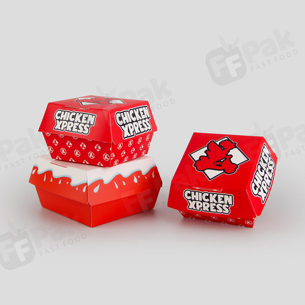 Customizable Logo Printed Hamburger Take Away Packaging Box for Burger Takeout - Fastfoodpak