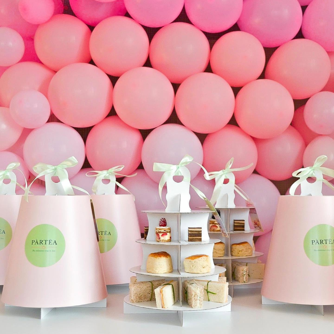 Custom Afternoon Tea Take Away Set Tall Dessert Cake Tray Boxes Cake Paper Stand Cake Box With Ribbon - Fastfoodpak