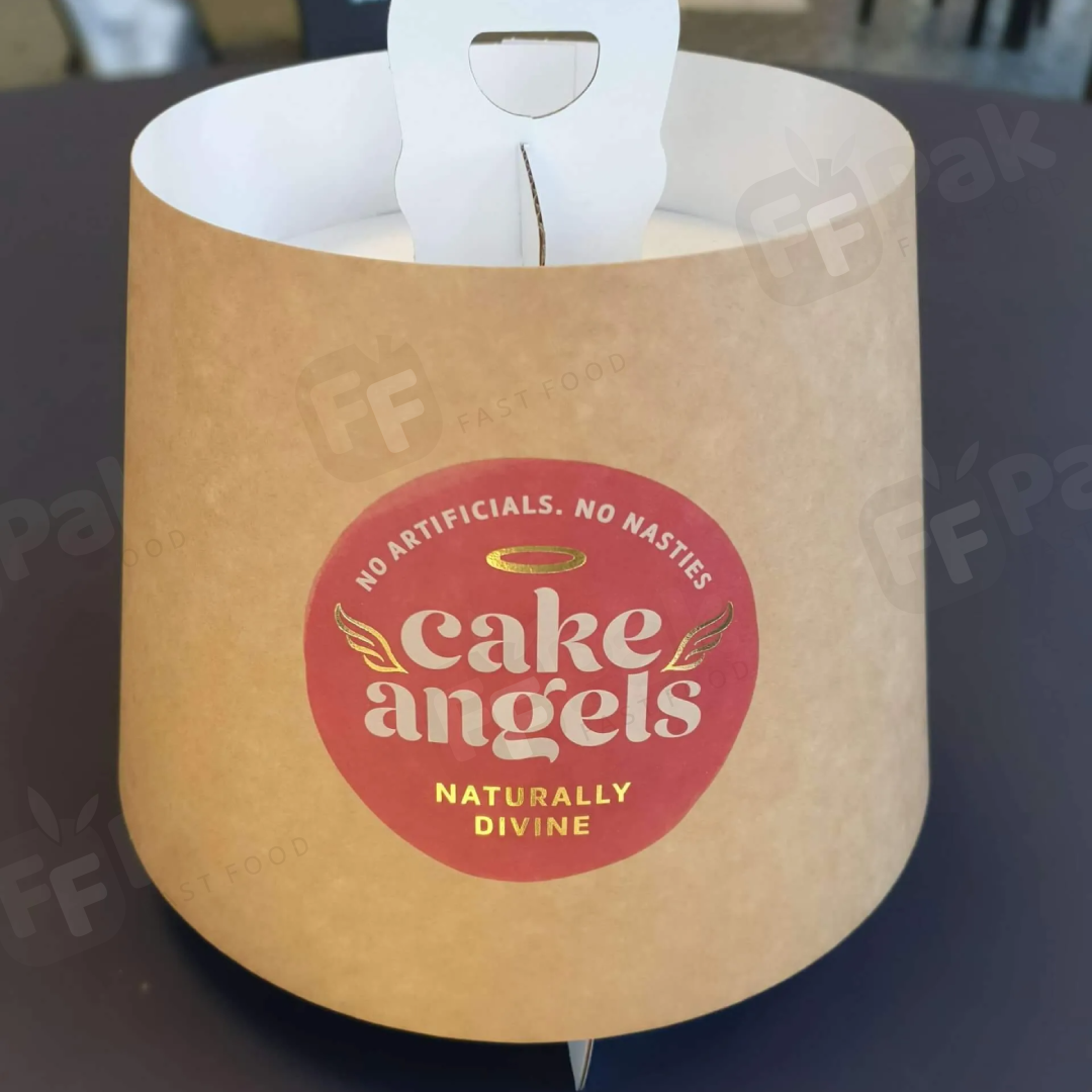 Custom Afternoon Tea Take Away Set Tall Dessert Cake Tray Boxes Cake Paper Stand Cake Box With Ribbon - Fastfoodpak
