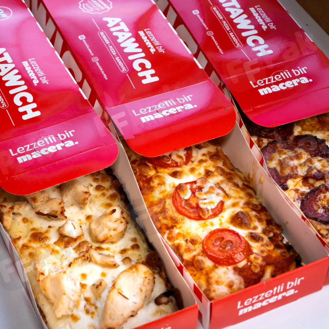 Custom-Branded 25CM Two-Part Sliding Pizza Box for Long Cheese Pizza T ...