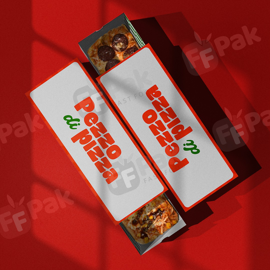 Custom-Branded 25CM Two-Part Sliding Pizza Box for Long  Cheese Pizza Takeaway - Fastfoodpak
