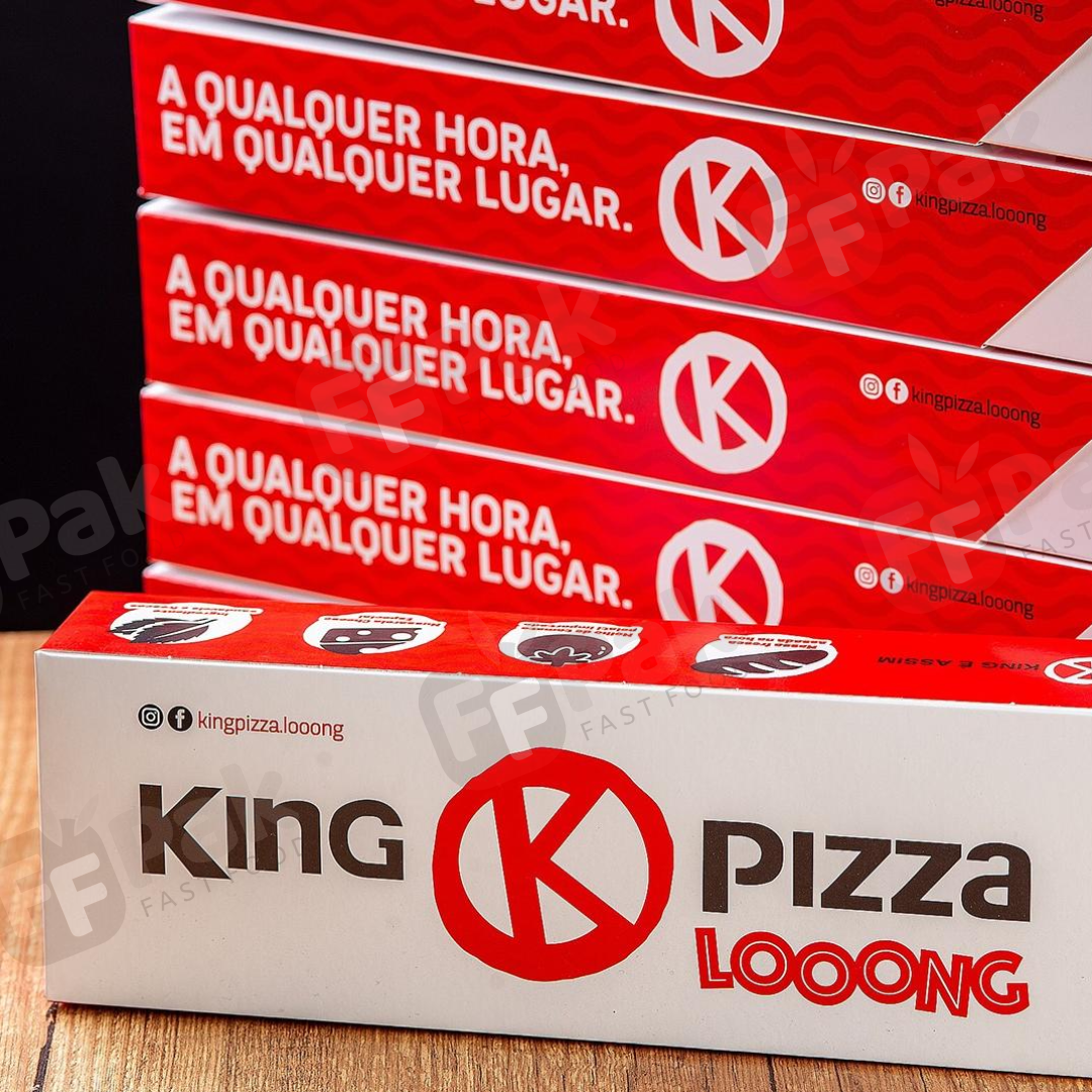 Custom-Branded 25CM Two-Part Sliding Pizza Box for Long  Cheese Pizza Takeaway - Fastfoodpak