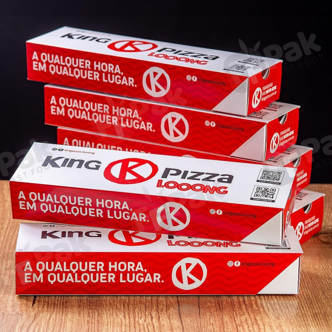 Custom-Branded 25CM Two-Part Sliding Pizza Box for Long  Cheese Pizza Takeaway - Fastfoodpak